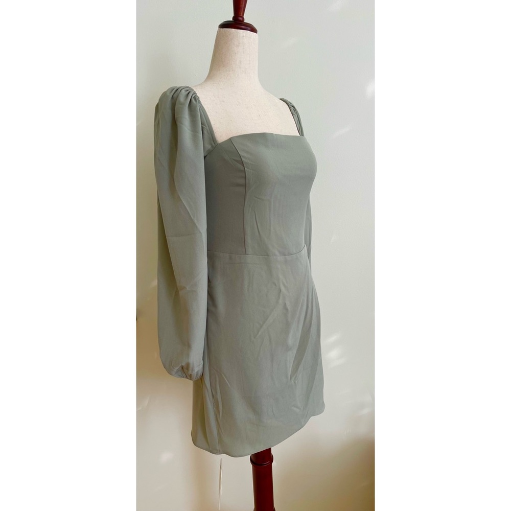 Abercrombie & Fitch Sage Green Long Sleeve Dress NWT